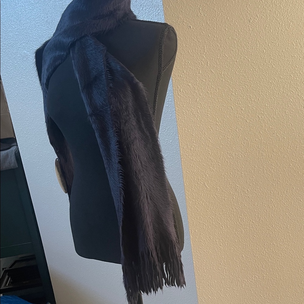 Elegant Black Fur Scarf
